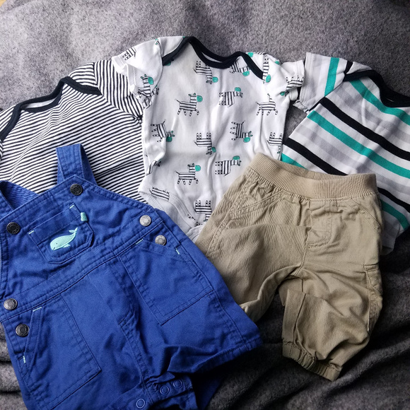 Onesies, Overalls, & pants 5 piece bundle!! - Picture 1 of 8